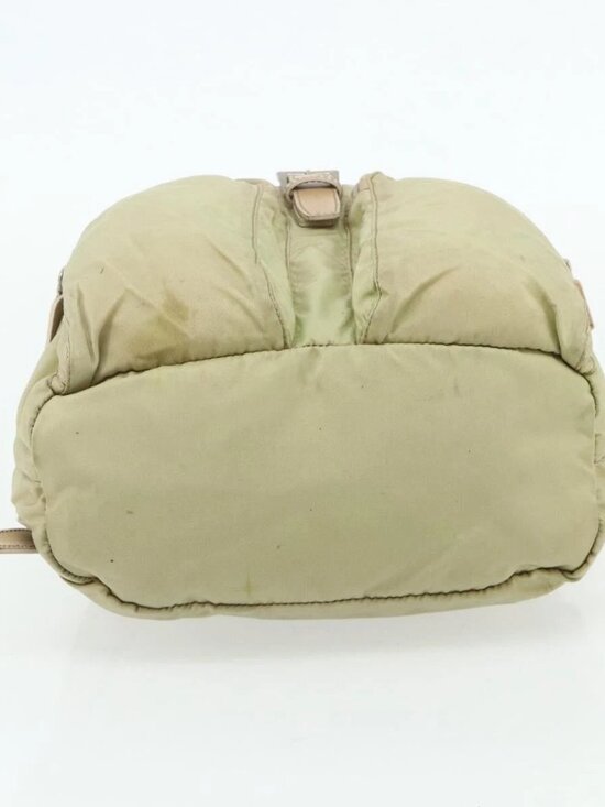PRADA Backpack Nylon Khaki Silver Auth bs35144 main image 13